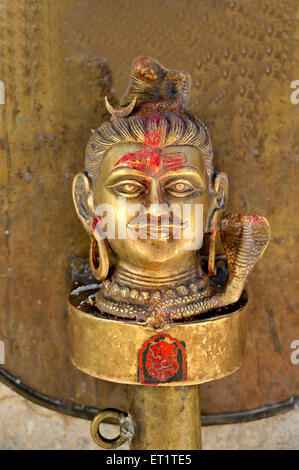 Lord Shiva brass idol, Jagdish Temple, Vishnu temples, Udaipur, Rajasthan, India, Asia Stock Photo