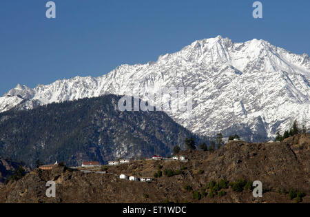 Snow Capped Mountains Near Sarahan at Himachal Pradesh India Asia Stock Photo