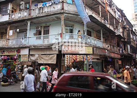 Parekh chawl mass urban housing building ; Sadashiv lane ; Charni Road ; Bombay Mumbai ; Maharashtra ; India Stock Photo