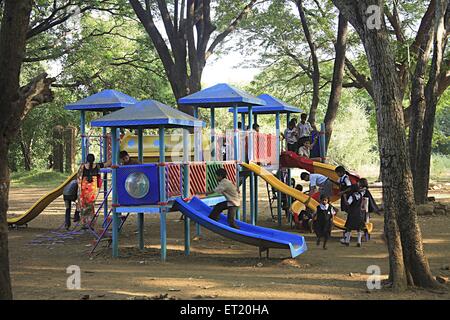 Children playing ; Sanjay Gandhi National Park ; Borivali National Park ; Borivali ; Bombay ; Mumbai ; Maharashtra ; India ; Asia ; Asian ; Indian Stock Photo