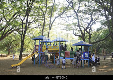 Children playing ; Sanjay Gandhi National Park ; Borivali National Park ; Borivali ; Bombay ; Mumbai ; Maharashtra ; India ; Asia ; Asian ; Indian Stock Photo