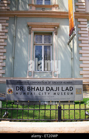 Dr. Bhau Daji Lad, Mumbai City Museum, Veermata Jijabai Bhonsale Udyan, Victoria Gardens, Rani Bagh, Byculla Zoo, Bombay, Mumbai, Maharashtra, India Stock Photo