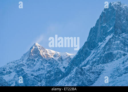 Peak of meru meroo ; Kedarnath ; Uttaranchal Uttarakhand ; India Stock Photo