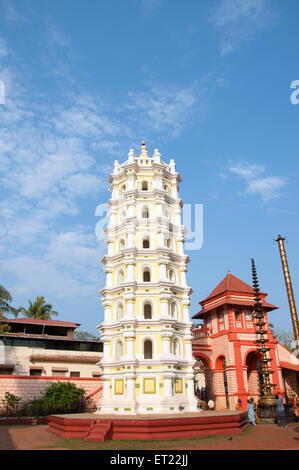 Tower at mahalasa temple at ponda ; Goa ; India Stock Photo