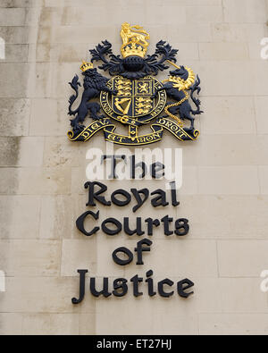 The Royal Courts of Justice, London, UK. The building accommodates the High Court and the Court of Appeal. Stock Photo