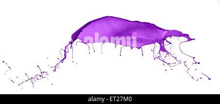 Purple splash isolated on white background Stock Photo - Alamy