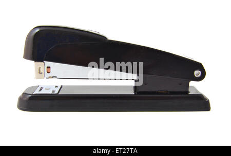 Black office stapler isolated on a white background Stock Photo