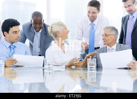 Group of multi ethnic business person meeting Stock Photo