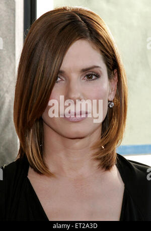 Sandra Bullock attends the Los Angeles Premiere of 'The Lake House' held at the Cineramadome in Hollywood. Stock Photo