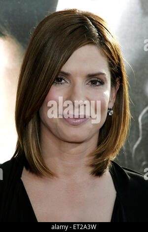 Sandra Bullock attends the Los Angeles Premiere of 'The Lake House' held at the Cineramadome in Hollywood. Stock Photo