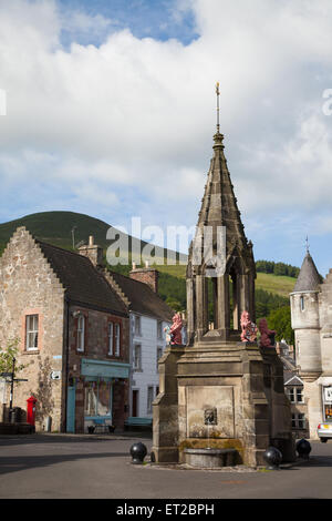 Bruce Fountain in the Village of Falkland, Kingdom of Fife Scotland. Stock Photo