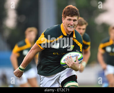 Calvisano, Italy. 10th June, 2015. Jacques Vermeulen of South Africa during the 2015 World Rugby U20 Championship match between South Africa and Australia at Stadio San Michele on June 10, 2015 in Calvisano, Italy. Credit:  Roger Sedres/Alamy Live News Stock Photo