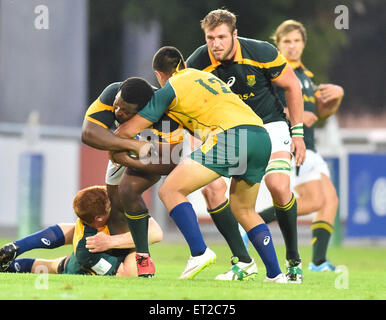 Calvisano, Italy. 10th June, 2015. Ox Nche of South Africa during the 2015 World Rugby U20 Championship match between South Africa and Australia at Stadio San Michele on June 10, 2015 in Calvisano, Italy. Credit:  Roger Sedres/Alamy Live News Stock Photo