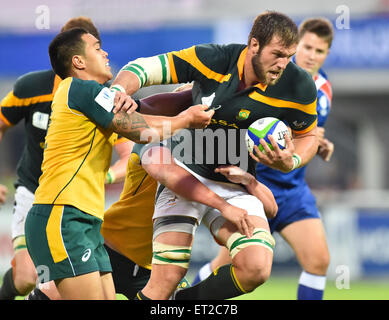 Calvisano, Italy. 10th June, 2015. Jason Jenkins of South Africa during the 2015 World Rugby U20 Championship match between South Africa and Australia at Stadio San Michele on June 10, 2015 in Calvisano, Italy. Credit:  Roger Sedres/Alamy Live News Stock Photo