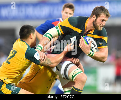 Calvisano, Italy. 10th June, 2015. Jason Jenkins of South Africa during the 2015 World Rugby U20 Championship match between South Africa and Australia at Stadio San Michele on June 10, 2015 in Calvisano, Italy. Credit:  Roger Sedres/Alamy Live News Stock Photo
