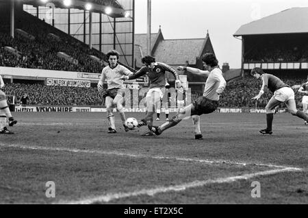 Everton v Arsenal, FA Cup 3rd round, played at Goodison Park, final score 2-0 to Everton. 3rd January 1981. Stock Photo