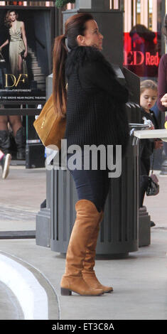 Kyle Richards takes her family shopping at The Grove in Hollywood  Featuring: Kyle Richards Where: Los Angeles, California, United States When: 07 Dec 2014 Credit: WENN.com Stock Photo