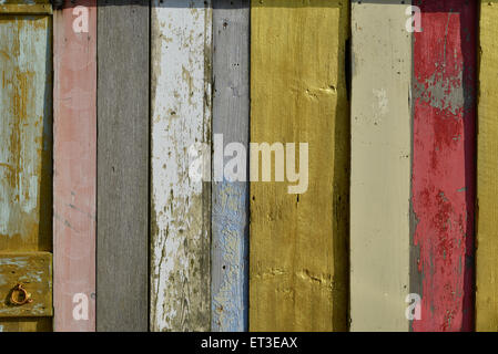 colored wood, mixed painted shelfs Stock Photo