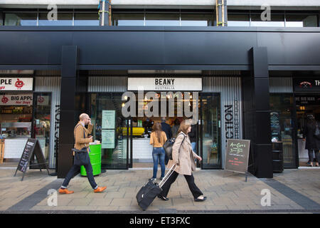 BEANY, street food, Euston Station Piazza, Central London, England, UK Stock Photo