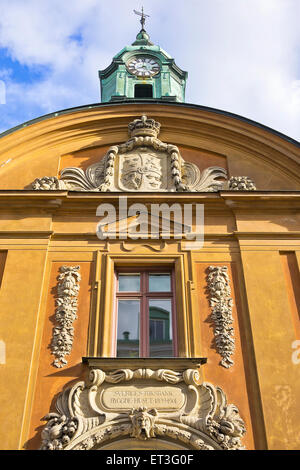 Historic Swedish Riksbank building, Kalmar, Sweden. Stock Photo