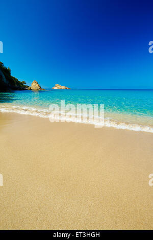 White Rocks Beach Kefalonia Greece Stock Photo