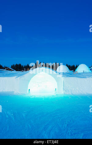 Arctic Circle, Lapland, Scandinavia, Sweden, Kiruna, Ice Hotel Stock Photo