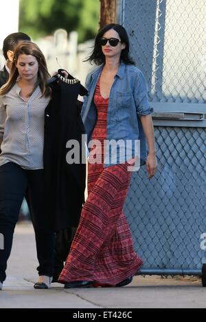 Krysten Ritter arriving at ABC studios for late-night talk show 'Jimmy