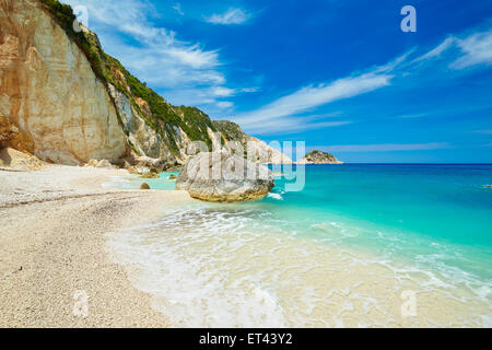 Petani Beach, Kefalonia, Greece Stock Photo