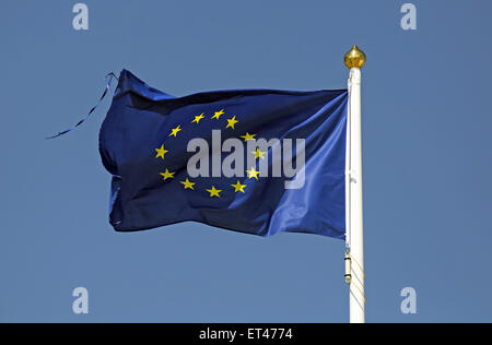 List, Germany, European Union Flag Stock Photo
