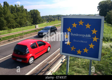 Iffezheim, Germany, car en route to Germany and to France Stock Photo