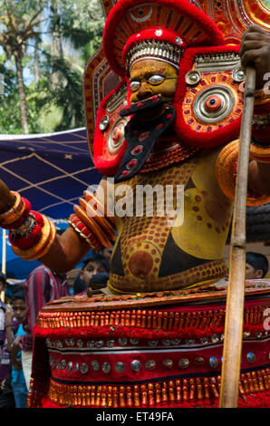 the ancient tradition of Thayyam from Malabar in northern Kerrala Stock Photo