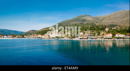 Panoramic image of Agia Efimia harbour, Kefalonia, Greece Stock Photo