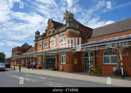 Entrance to Colchester Railway Station Essex glass canopy sliding door ...