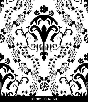 Damask seamless pattern. EPS 10 vector illustration without ...