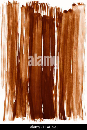 brown watercolor stroke as background Stock Photo