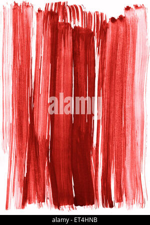 red watercolor stroke as background Stock Photo