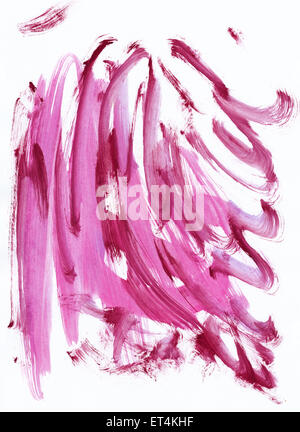 Abstract watercolor pink stokes isolated Stock Photo