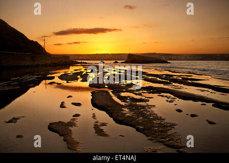 Sunset close to Sitia town, Lasithi, Crete, Greece. Stock Photo