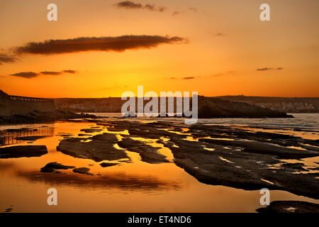 Sunset close to Sitia town, Lasithi, Crete, Greece. Stock Photo