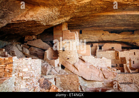 The Cliff Palace ruins in Mesa Verde National Park, Colorado. Stock Photo