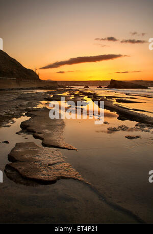Sunset close to Sitia town, Lasithi, Crete, Greece. Stock Photo