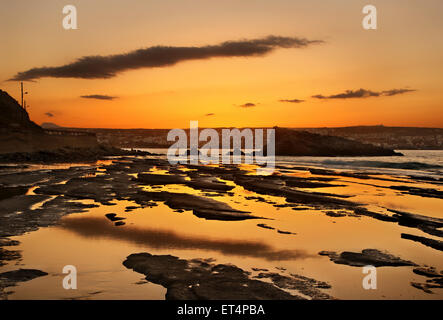 Sunset close to Sitia town, Lasithi, Crete, Greece. Stock Photo