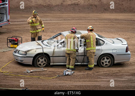 Firefighter Rescue Demo "jaws Of Life" Show Exhibit Safe Accident Crash ...