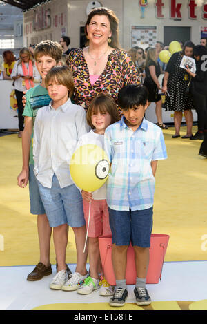 Kirstie Allsopp arrives on the yellow carpet for the The World Premiere of ‘Minions'  on 11/06/2015 at ODEON Leicester Square, London. Picture by Julie Edwards Stock Photo