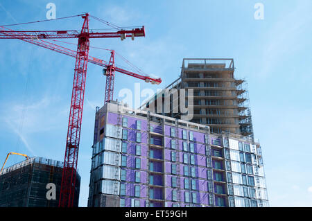 One Greengate apartments under construction, Greengate, Salford, Manchester, England, UK Stock Photo