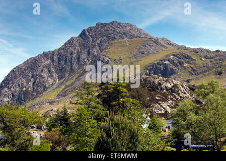 Mountain Tryfan Ogwen Snowdonia North Wales Uk Stock Photo