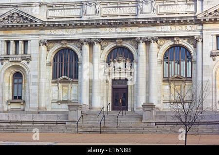 The Carnegie Library at Mt. Vernon Square in Washington DC. Stock Photo