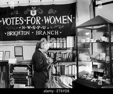 A museum in South Kensington, London, which holds militant equipment used by women Suffragettes during their campaign for the right to vote. 24th March 1939.