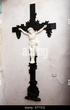 UK, England, Derbyshire, Buxton, St Anne’s Church, Belgian crucifix from first world war Stock Photo