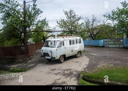 Russian UAZ 452 Minibus in Georgia Stock Photo